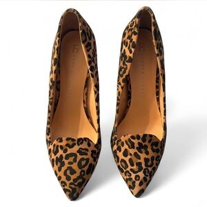 LC Lauren Conrad Brown Leopard Print Heels